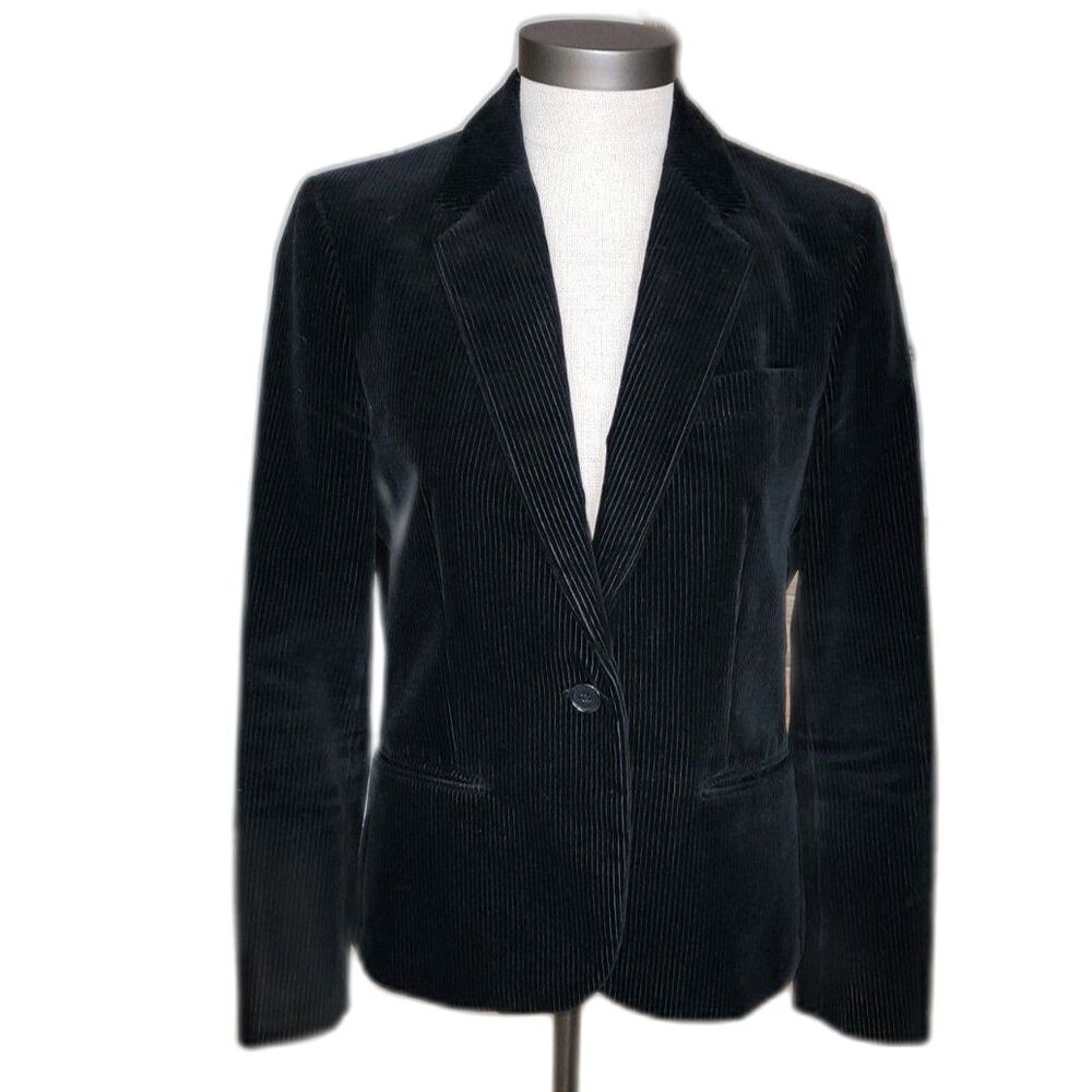 Vintage ATB Women's Black Corduroy Blazer Size 11